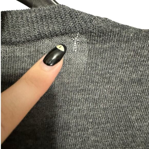 AllSaints Novara Jumper Dress Sweater Wool Pullover Cutout Charcoal Gray Size XS - Picture 12 of 12